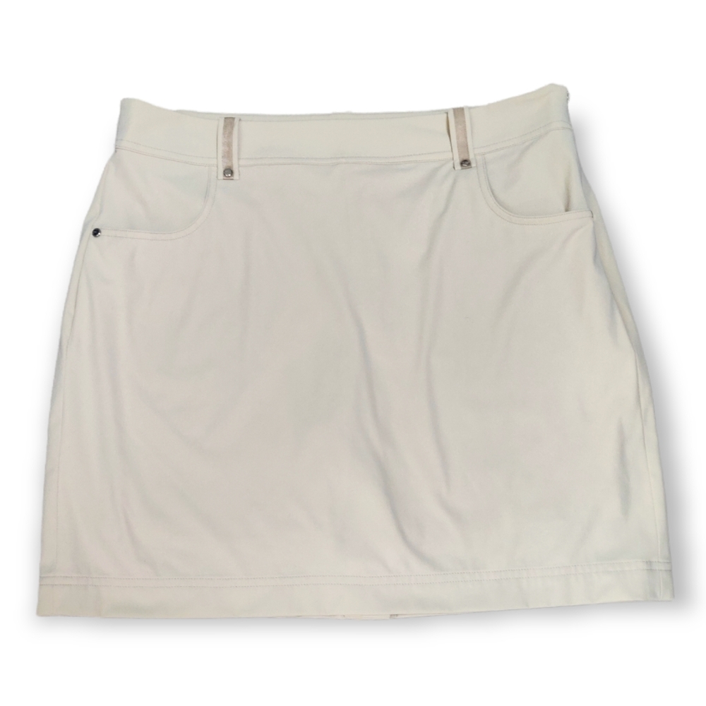 🔥 NWOT POLO RALPH LAUREN GOLF CREAM BEIGE CLUBHOUSE TENNIS MINI SKIRT SIZE 8